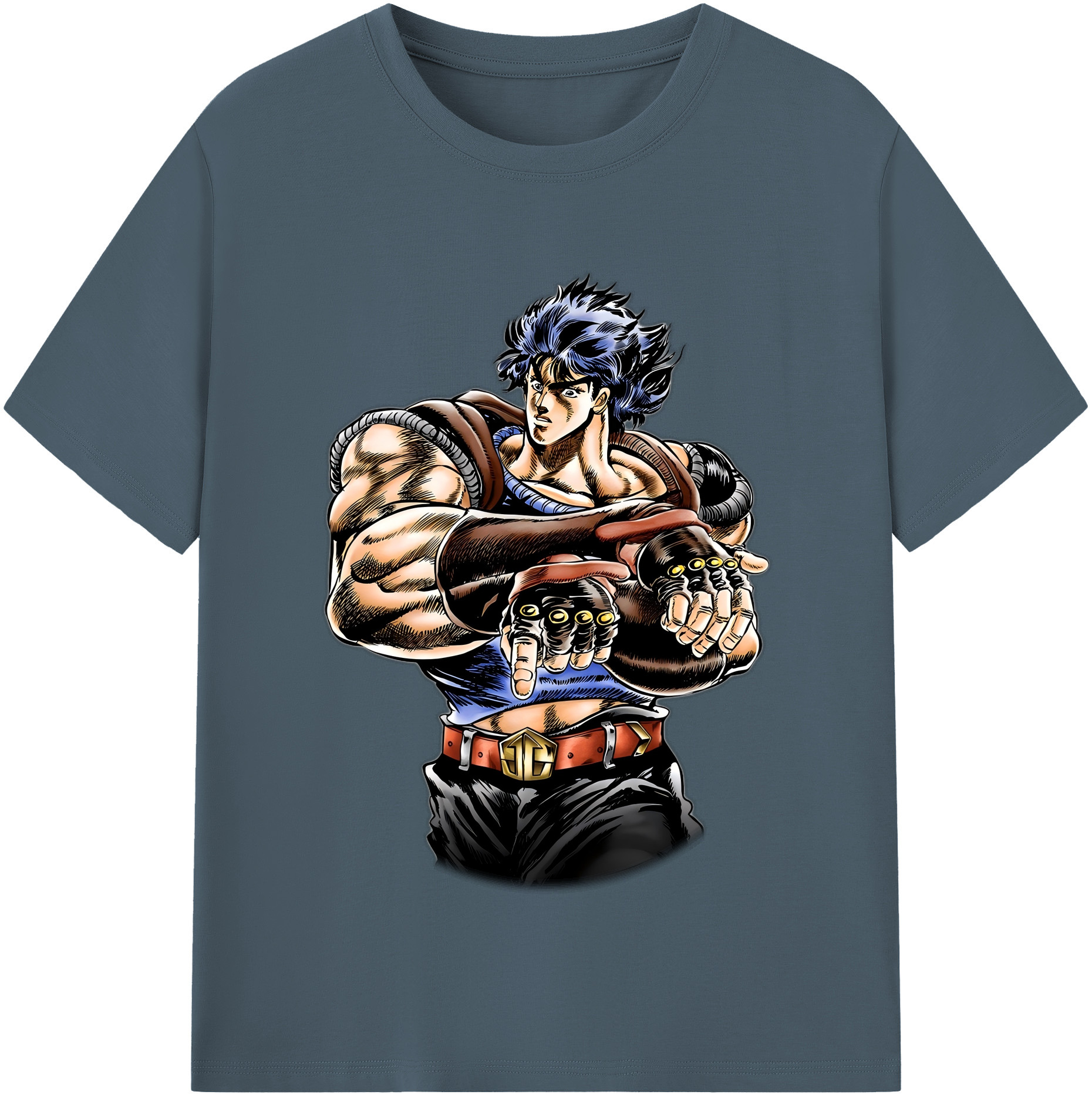（画像用） ジョジョの奇妙な冒険 /ジョナサン?ジョースター JoJo's Bizarre Adventure Jonathan Joestar 綿100％半袖Tシャツ（フロントプリント）